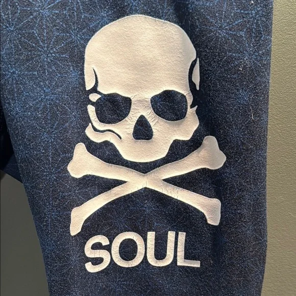 Women Soulcycle Skull Print Leggings - Navy Blue - Picture 4 of 4